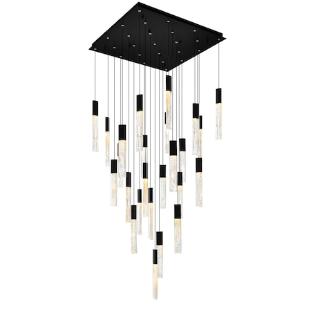 Cwi Lighting Greta Integrated LED Black Chandelier 1589P28-25-101